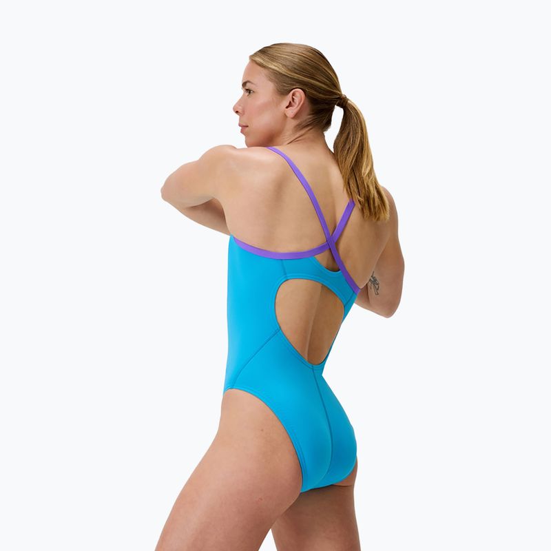 Speedo FL Solid Flyback 2.0 costume intero da donna blu picton/indigo glow 3