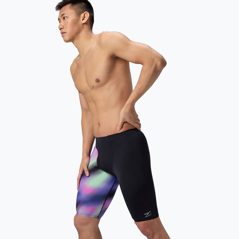 Speedo ML One-Leg Stampato vetro sfuocato/nero uomini nuotatori 4