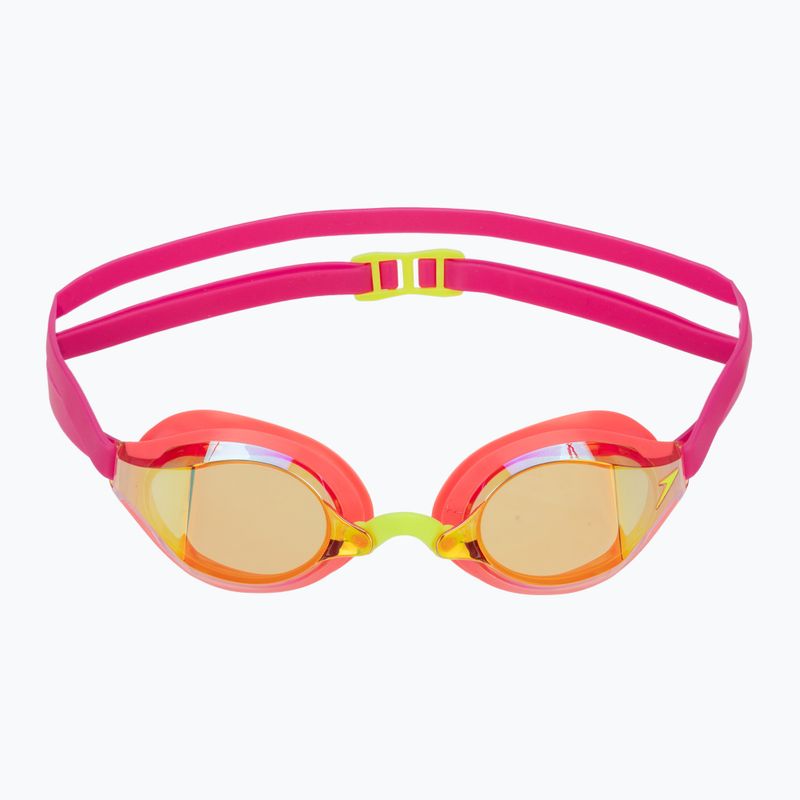 Occhialini da nuoto Speedo Fastskin Speedsocket 2 Mirror neon melon/vermilion/gold mirror 2