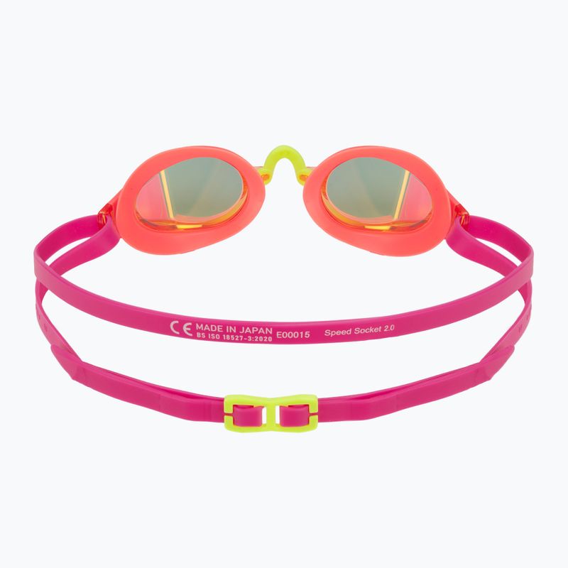 Occhialini da nuoto Speedo Fastskin Speedsocket 2 Mirror neon melon/vermilion/gold mirror 4