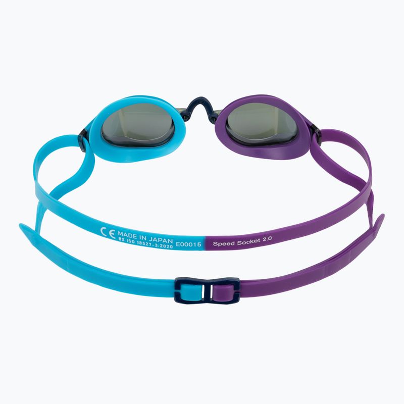 Occhialini da nuoto Speedo Fastskin Speedsocket 2 Mirror mayan blue/galaxy grape/smoke/iris mirror 4