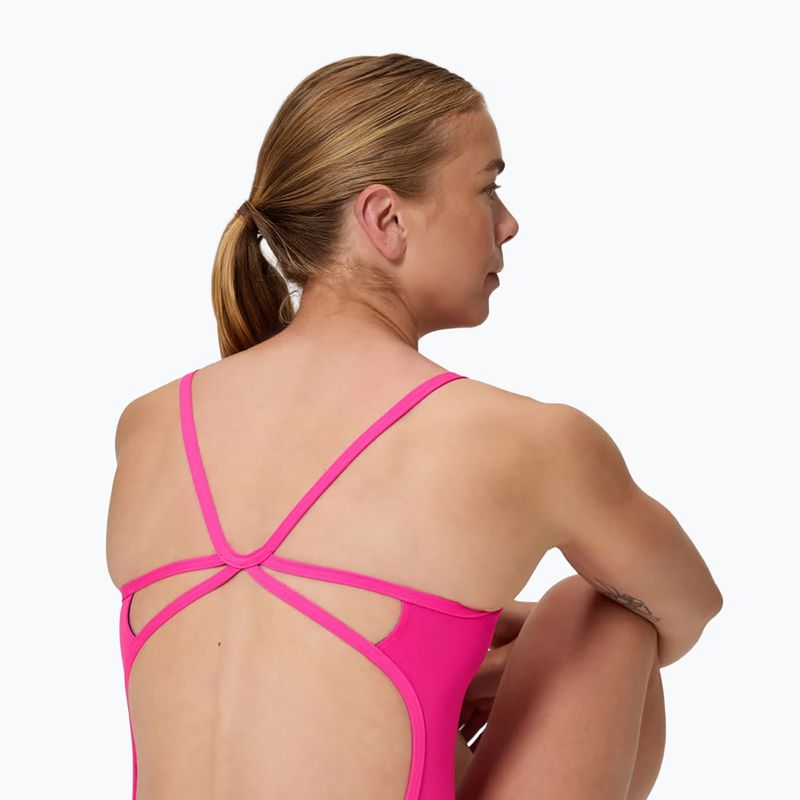 Costume intero da donna Speedo Solid Web punchy pink 4
