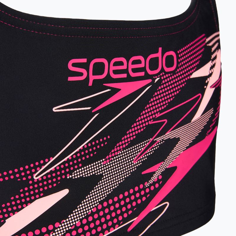 Costume da bagno due pezzi bambino Speedo Medley Logo Racerback 2pc anthracite/pink 5