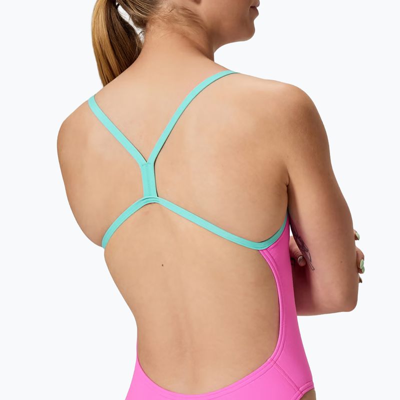 Costume da nuoto intero da donna Speedo FL Solid V-Back 2.0 neon flamingo 4