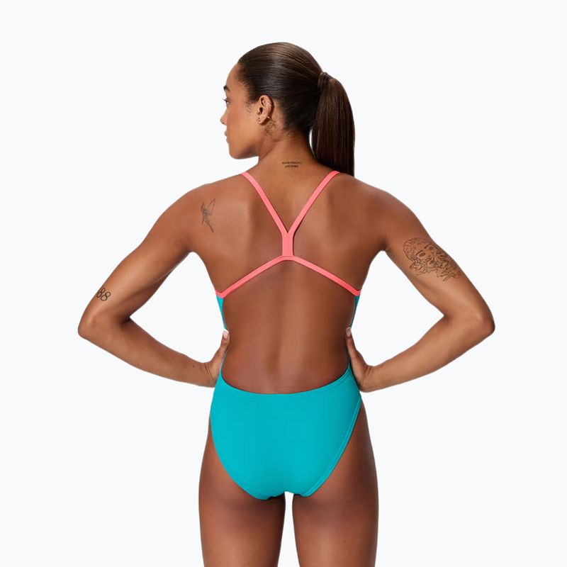 Costume intero donna Speedo FL Solid V-Back 2.0 Mayan Blue 2