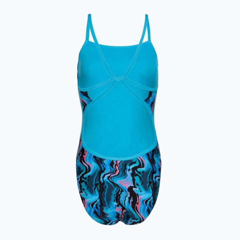 Costume da nuoto intero donna Speedo Printed Web Back canyon ombre/black 2