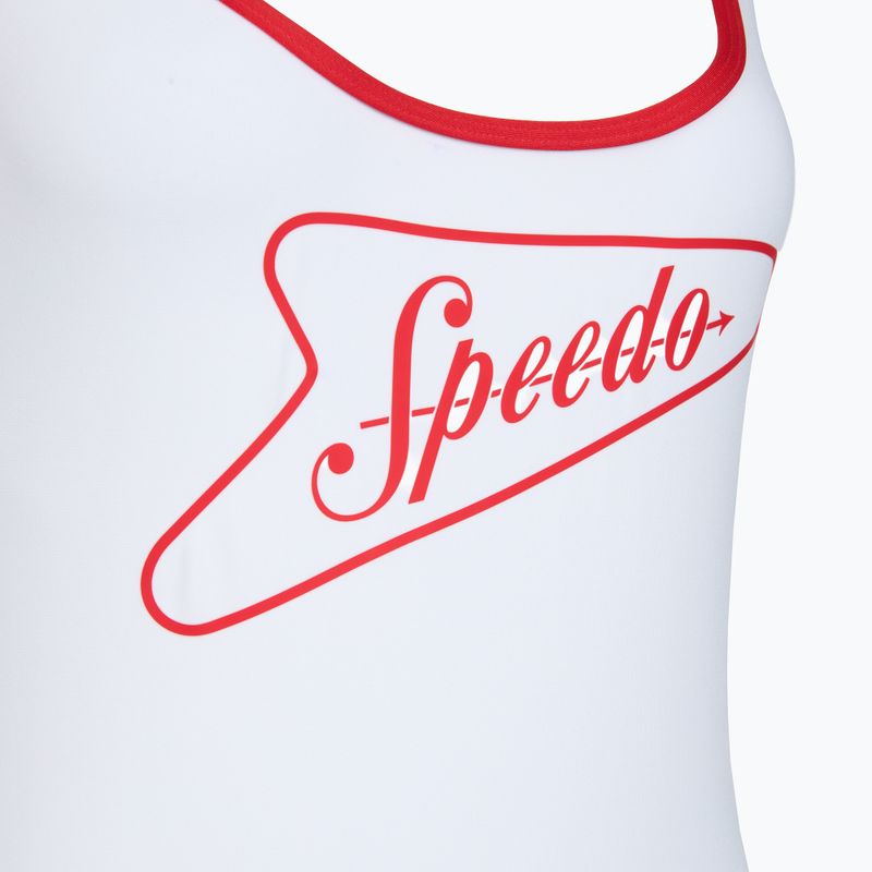Costume intero da donna Speedo Solid Bound Scoop high risk red/bright white 3