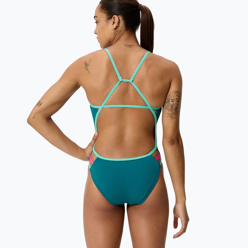 Costume intero donna Speedo Solid Tri peacock 2