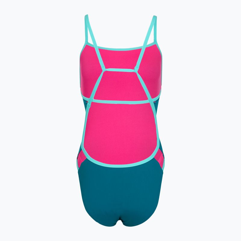 Costume intero donna Speedo Solid Tri peacock 2