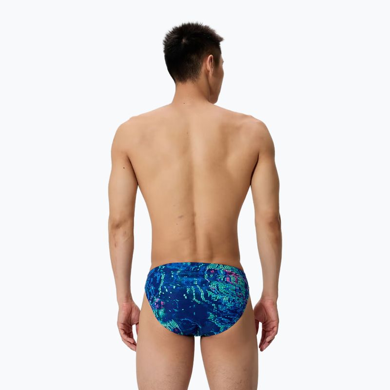 Boxer da nuoto uomo Speedo Printed Brief pixel pool/navy 2