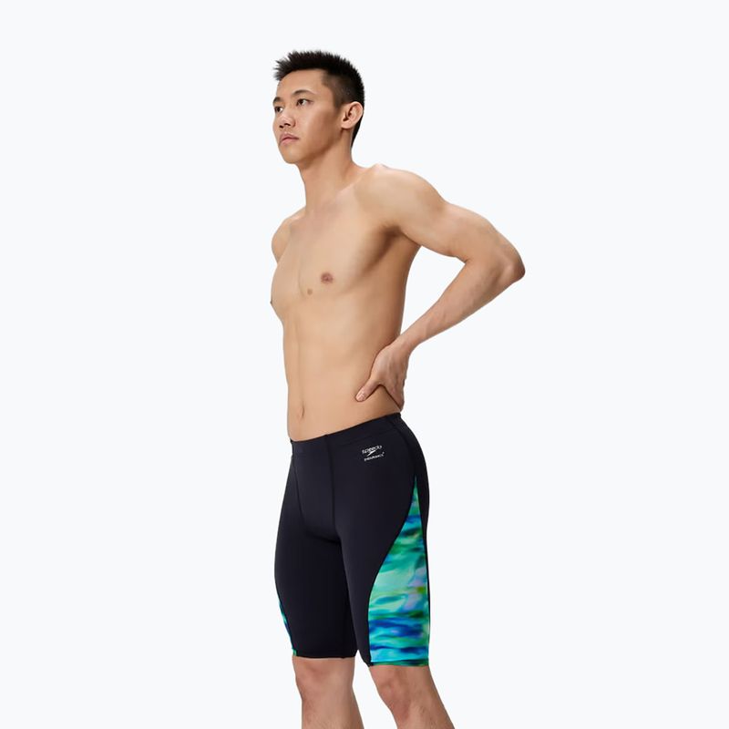 Jammer da nuoto uomo Speedo Printed Side Spliced sunset grove/black 3