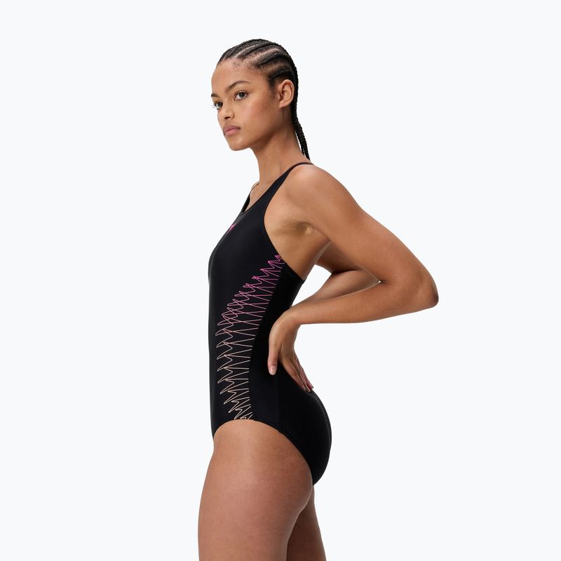 Costume da bagno intero donna Speedo Placement Muscleback anthracite/clover 3