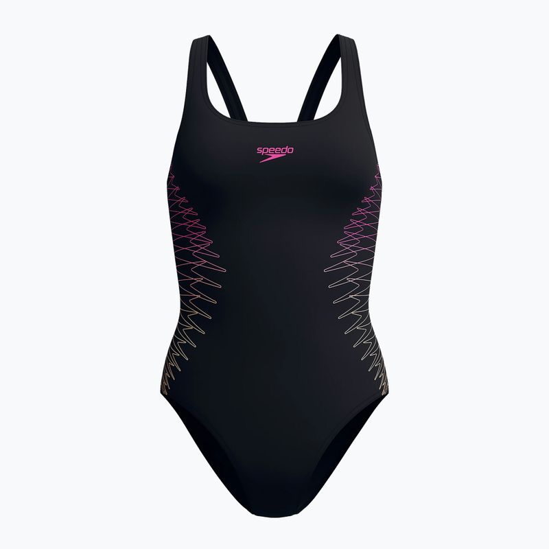 Costume da bagno intero donna Speedo Placement Muscleback anthracite/clover 6