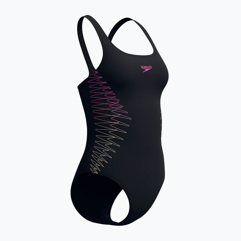 Costume da bagno intero donna Speedo Placement Muscleback anthracite/clover 7