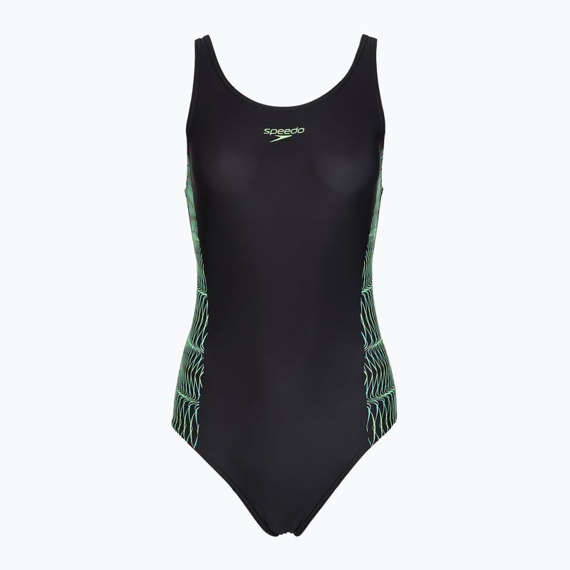 Costume da bagno intero donna Speedo Placement Muscleback anthracite/clover 6
