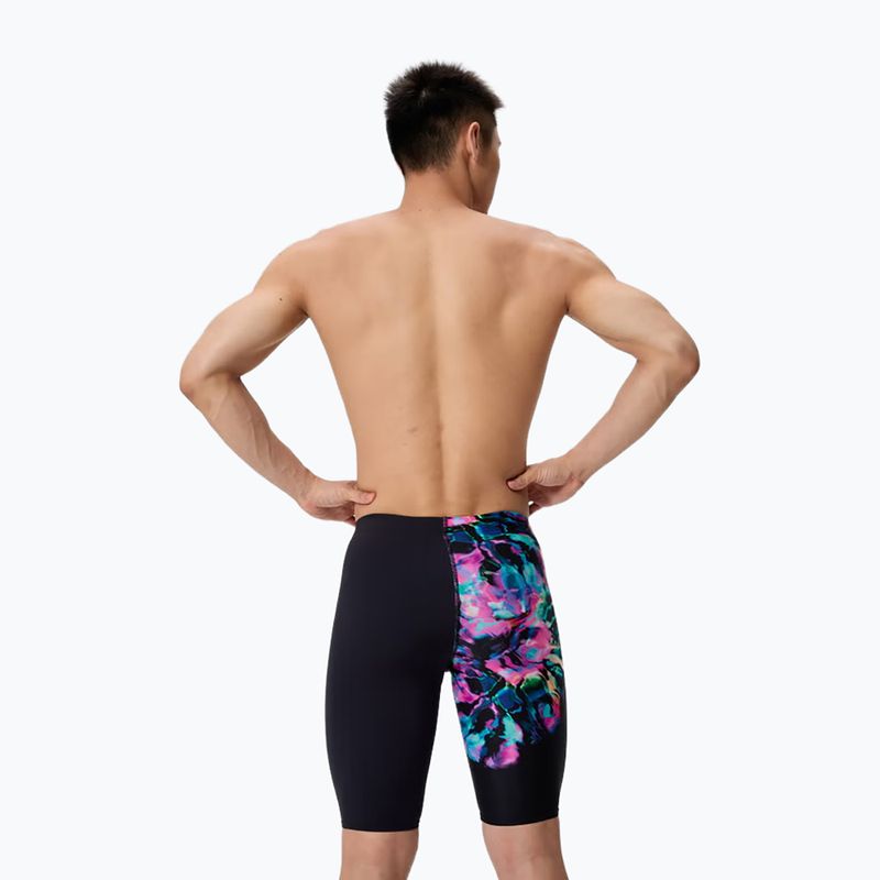 Jammer da nuoto uomo Speedo Placement Aquashort glitchy garden/black 2