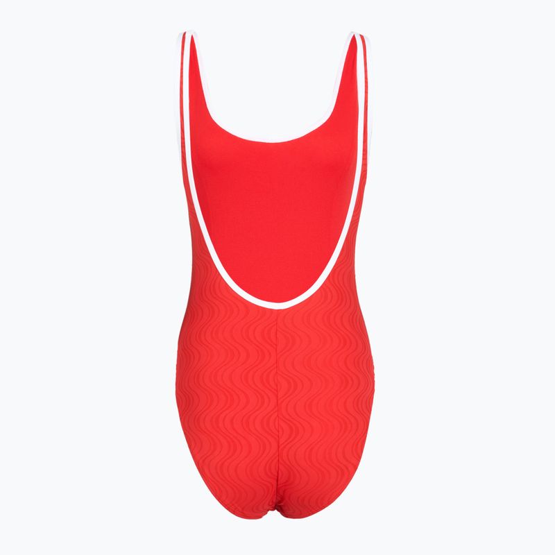 Costume intero da donna Speedo Texture Bound Scoop high risk red/bright white 2
