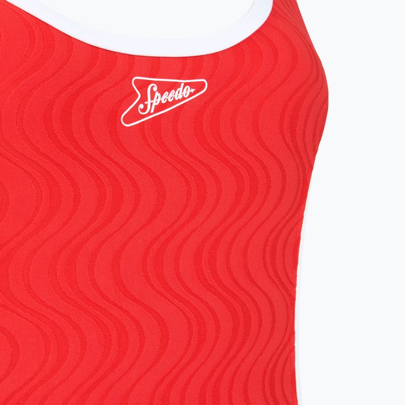 Costume intero da donna Speedo Texture Bound Scoop high risk red/bright white 3