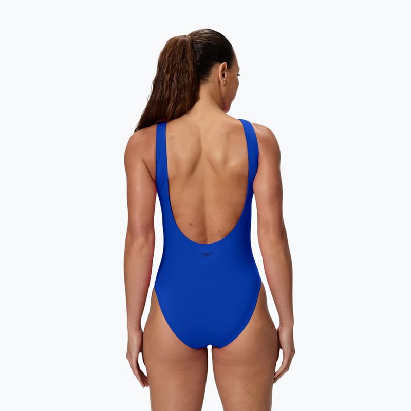 Costume intero da donna Speedo Solid High Neck deep sapphire 2