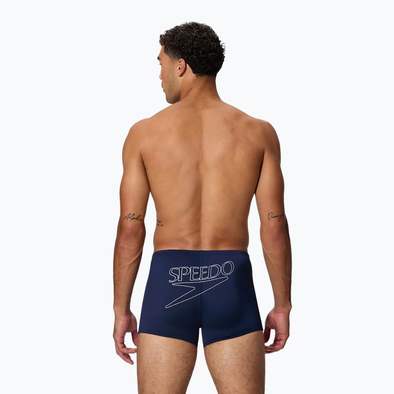 Boxer da nuoto uomo Speedo Endurance+ Logo Aquashort peacoat 2