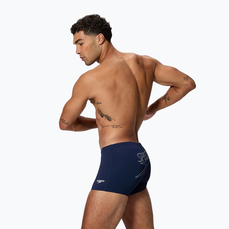 Boxer da nuoto uomo Speedo Endurance+ Logo Aquashort peacoat 3