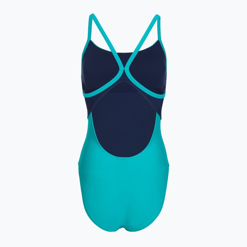 Costume intero donna Speedo Solid Racerback peacock teal/peacoat 2