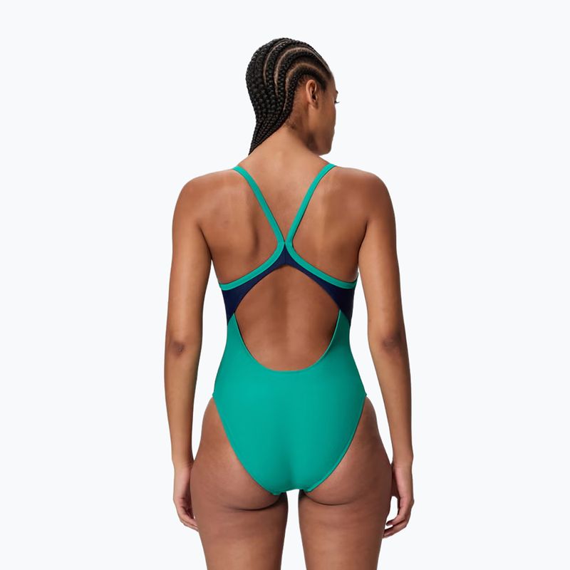Costume intero donna Speedo Solid Racerback peacock teal/peacoat 2