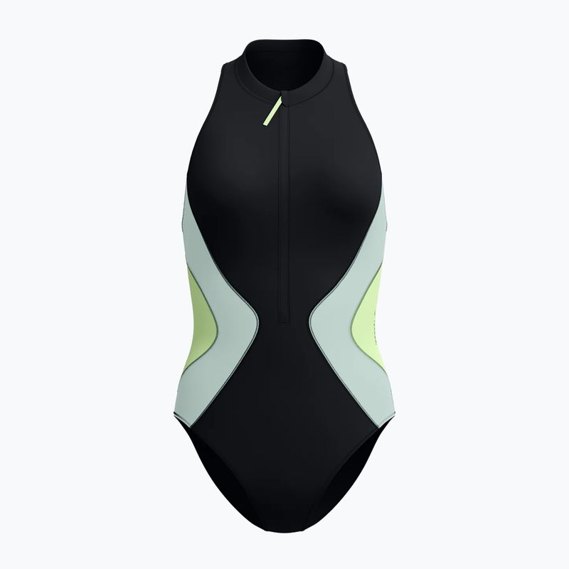 Costume intero da donna Speedo Ocean Flex Zip black/pale clover 6