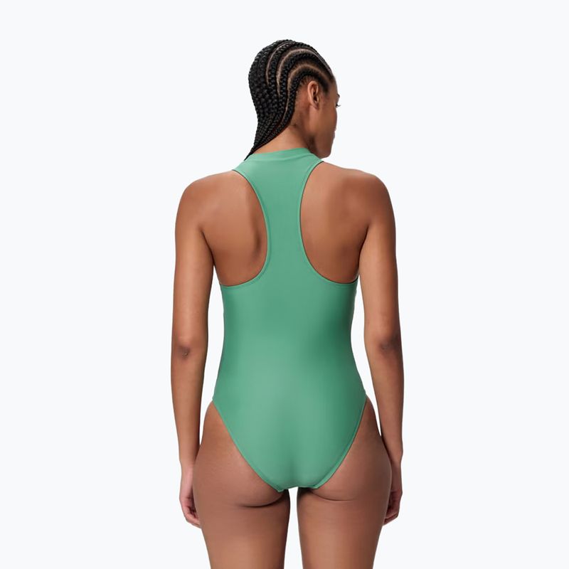Costume intero donna Speedo Ocean Flex Zip fortune green/pale clover 2