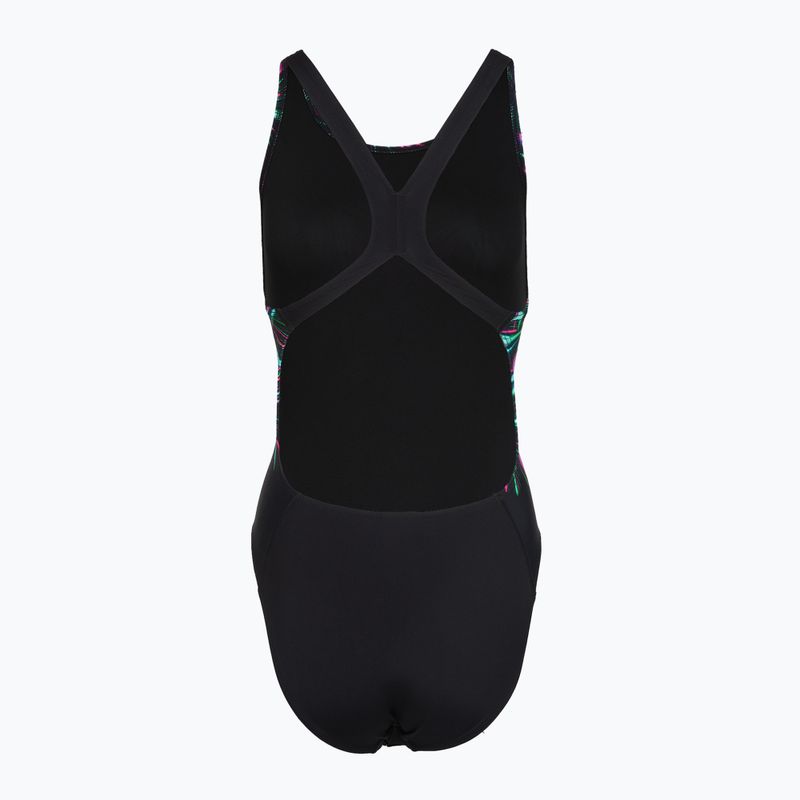 Costume da bagno intero donna Speedo FL Placement Printed Powerback firework burst/black 2