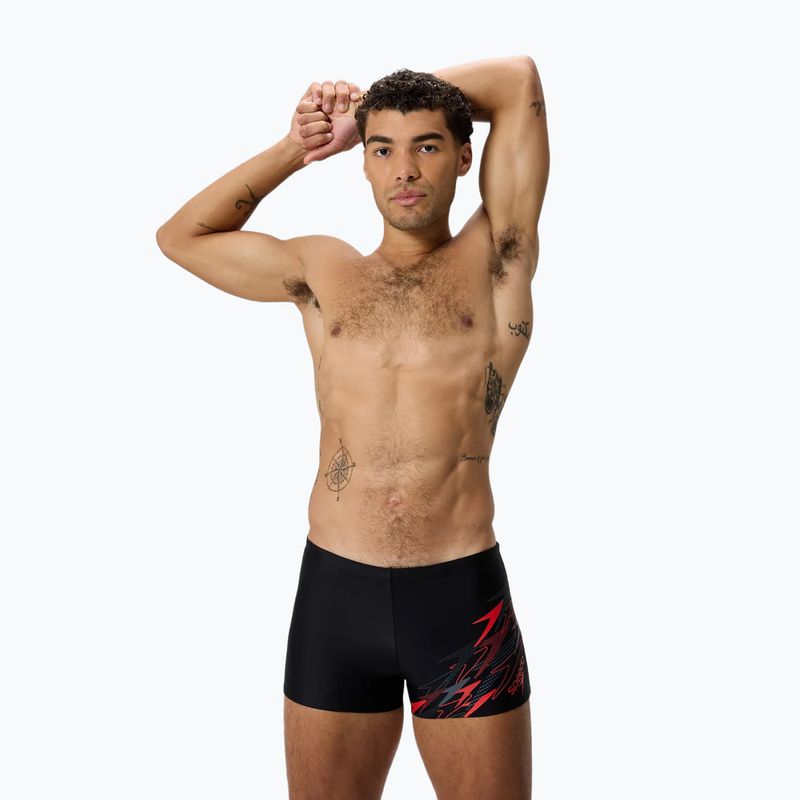 Boxer da bagno uomo Speedo Medley Logo Aquashort anthracite/hrr 2