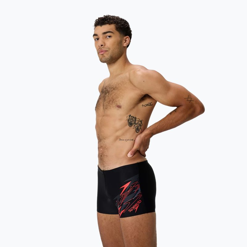 Boxer da bagno uomo Speedo Medley Logo Aquashort anthracite/hrr 4