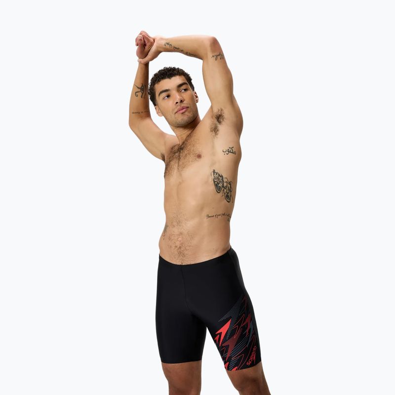 Costume da gara uomo Speedo Medley Logo Jammer anthracite/hrr 4