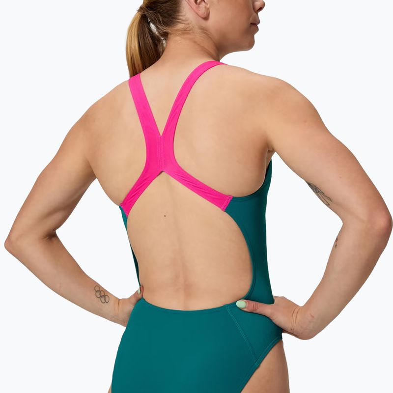 Costume da nuoto intero donna Speedo Solid Powerback peacock 4