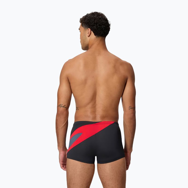 Boxer da bagno uomo Speedo Hyperboom Aquashort anthracite/high risk red 2