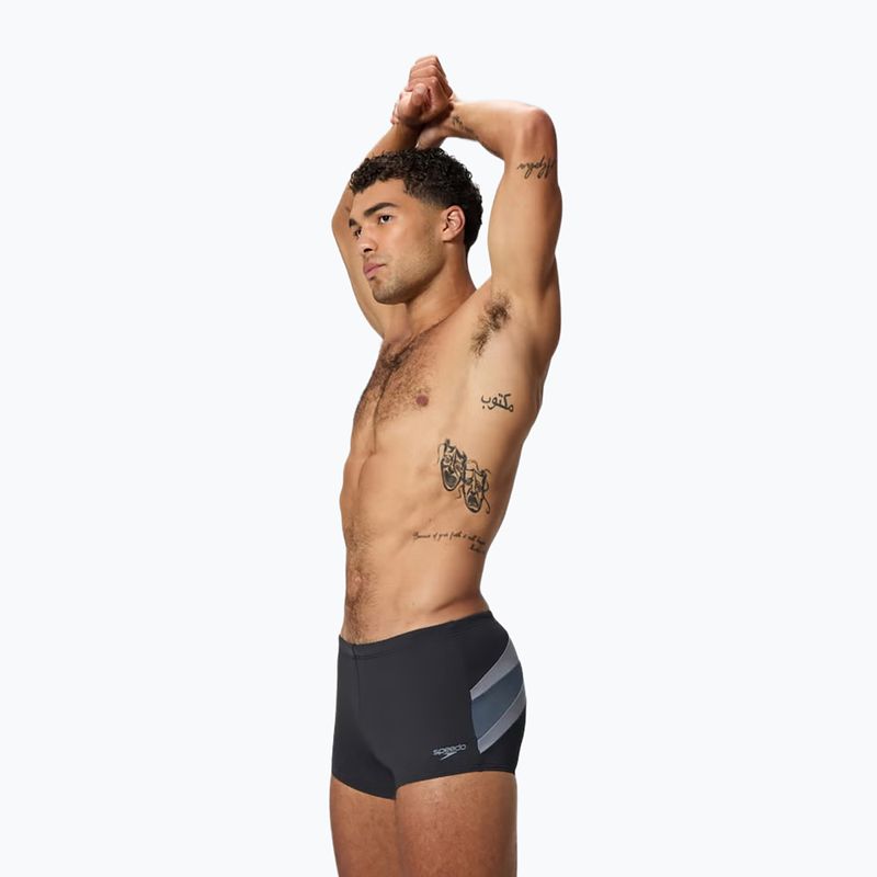 Boxer da bagno uomo Speedo Hyperboom Aquashort anthracite/coin grey 3