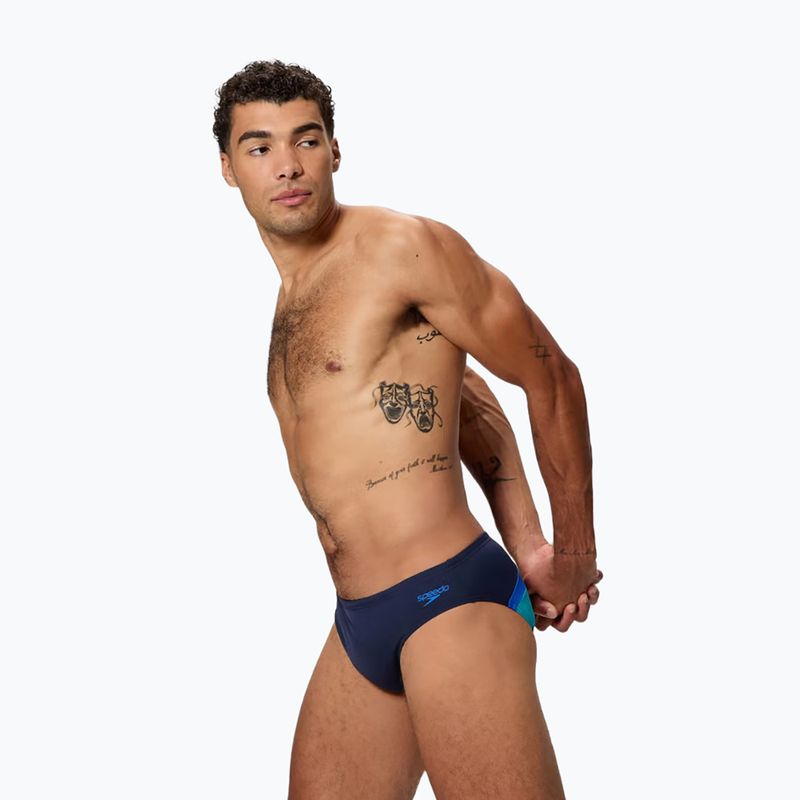 Slip da nuoto uomo Speedo Hyperboom Brief peacoat/deep sapphire 3