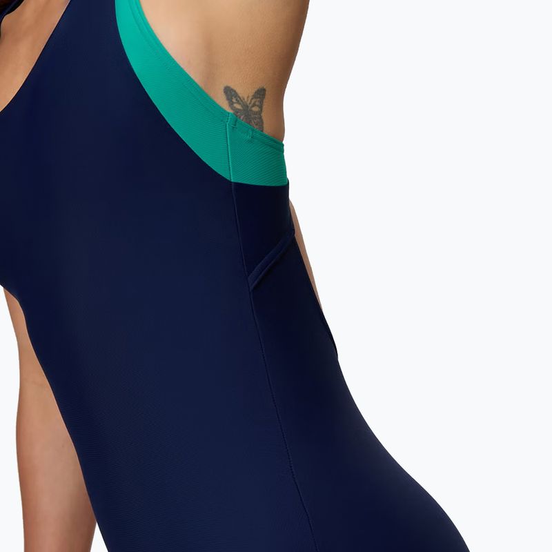 Costume intero da donna Speedo Colorblock Racerback peacoat/peacock teal 5