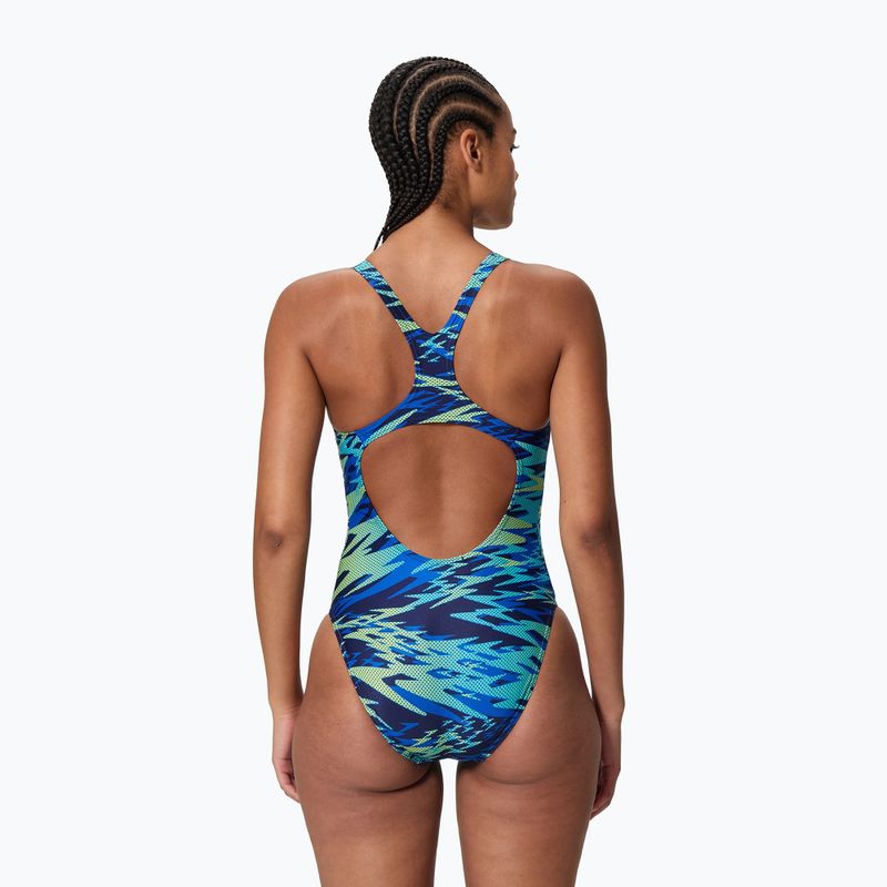 Costume da bagno intero donna Speedo Hyperboom Print Medalist peacoat 2