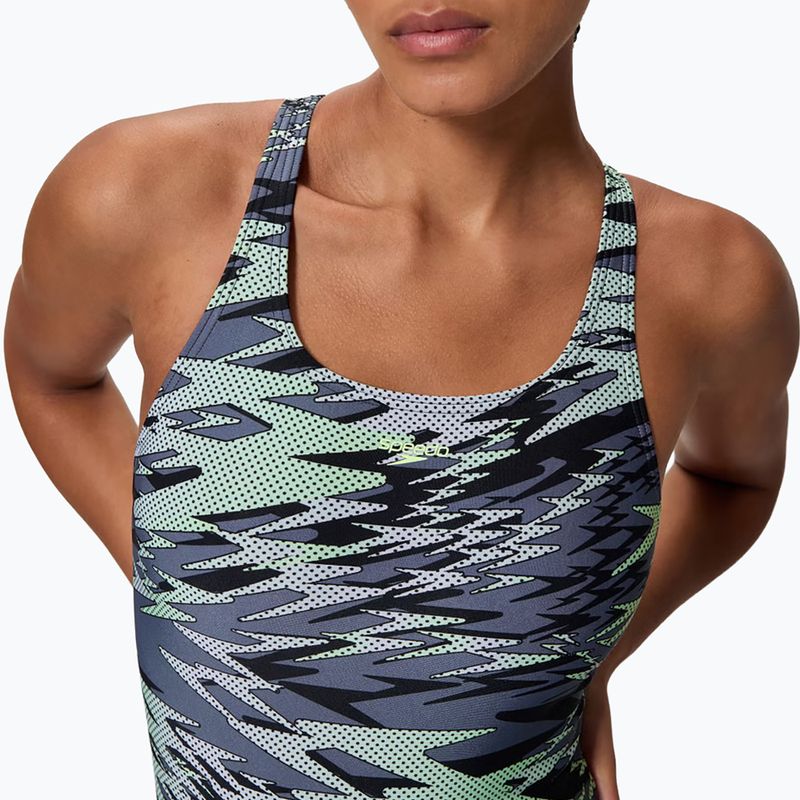 Costume da nuoto intero donna Speedo Hyperboom Print Medalist pale clover 3