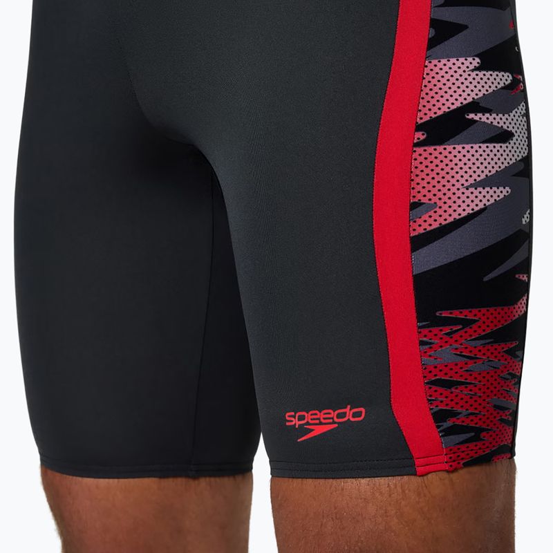 Jammer da nuoto uomo Speedo Hyper Boom Splice anthracite/high risk red 4