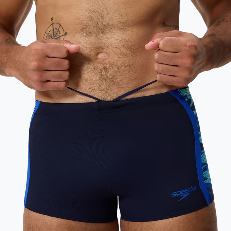 Boxer da nuoto Speedo Hyperboom Splice Aquashort peacoat/deep sapphire 4