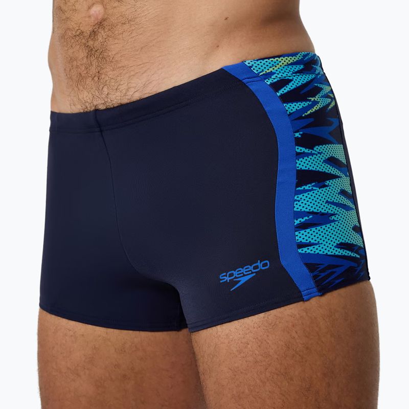 Boxer da nuoto Speedo Hyperboom Splice Aquashort peacoat/deep sapphire 5