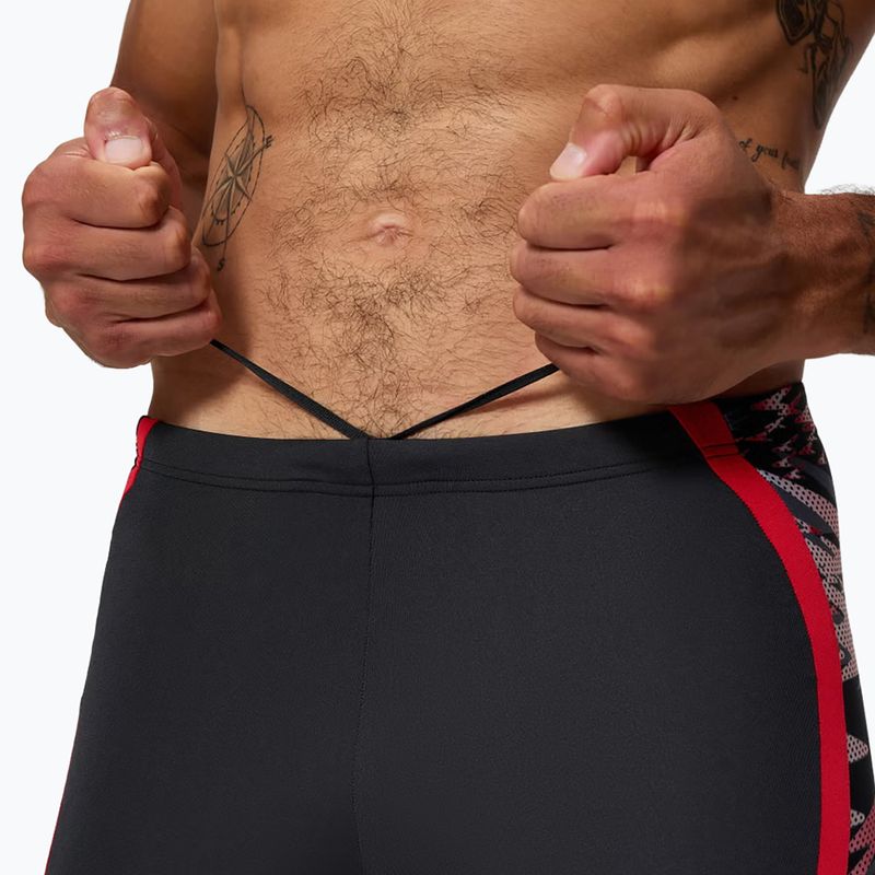 Jammer da nuoto uomo Speedo Hyper Boom Splice Mid anthracite/high risk red 4