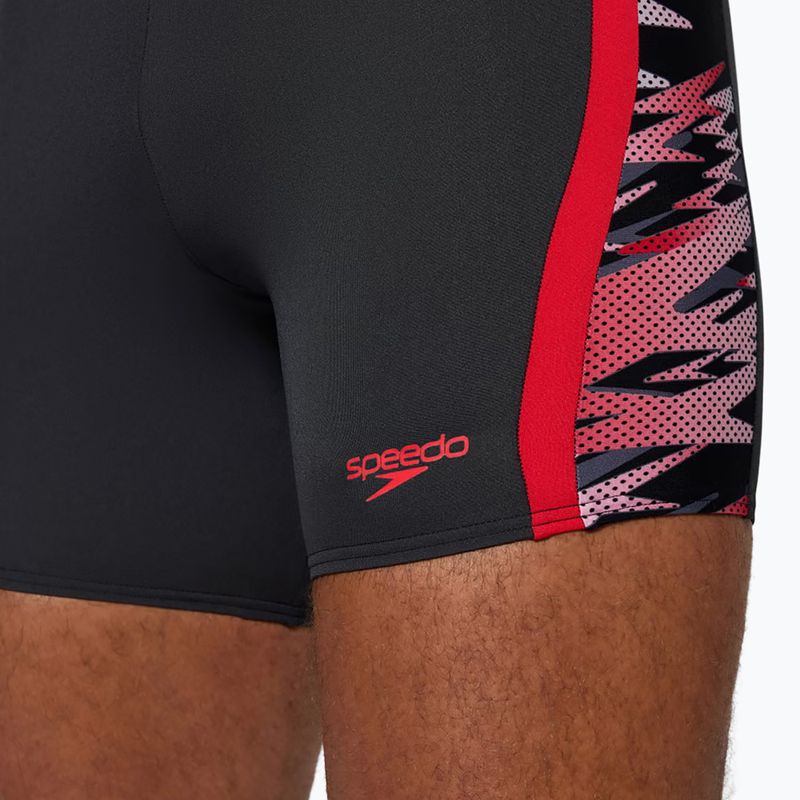 Jammer da nuoto uomo Speedo Hyper Boom Splice Mid anthracite/high risk red 5