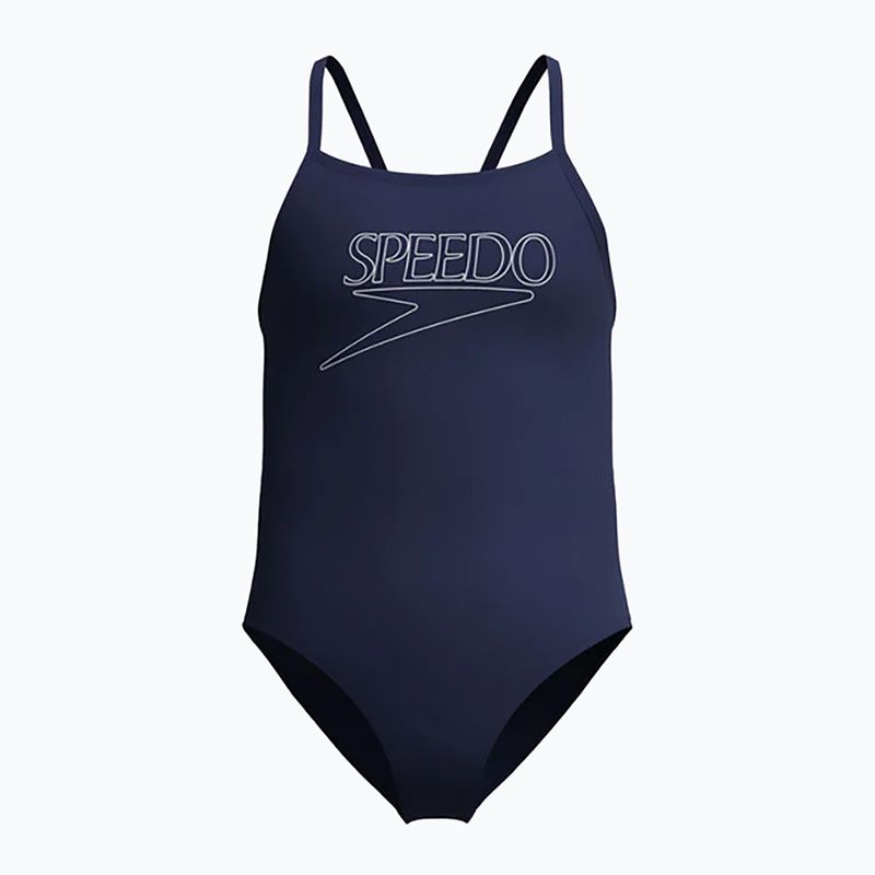 Costume da bagno intero per bambini Speedo Endurance+ Logo Thinstrap peacoat 5