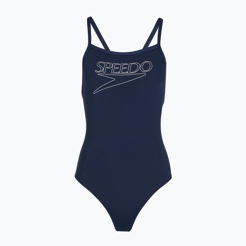 Costume da bagno intero per bambini Speedo Endurance+ Logo Thinstrap peacoat