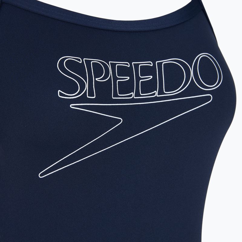 Costume da bagno intero bambino Speedo Endurance+ Logo Thinstrap peacoat 3