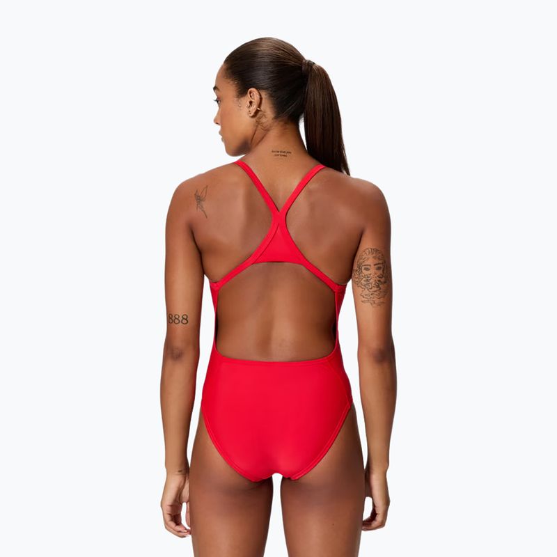 Costume intero da donna Speedo Solid EnduraSoft Turnback team red 2