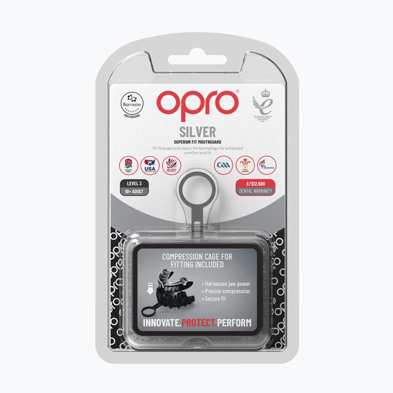 Protezione delle mascelle Silver Jawz nero/argento 2